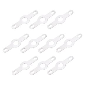 MECCANIXITY PCB Soldering Lug Plate Ring Terminal 3.2mm Double Ends Connection for Power Cable Solid Wire Pack of 200