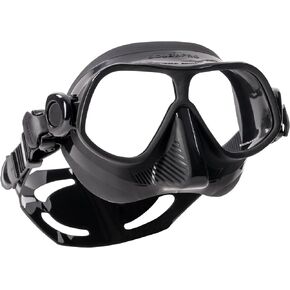 SCUBAPRO Steel Comp Freediving Mask, with Dual Lens and Frameless, Low Volume Design, Black