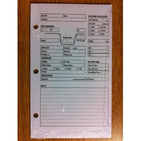 Innovative Scuba Concepts Standard Dive Log Book Refill Pages