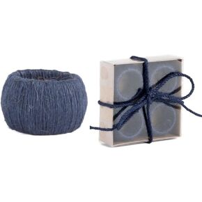 Handmade Round Mesh Classic Braided Jute Napkin Rings for Dinning Table Parties for Everyday - Set of 8 (Blue)