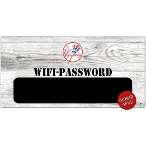 MLB New York Yankees Unisex New York Yankees WiFi Password Sign, Team Color, 6 x 12
