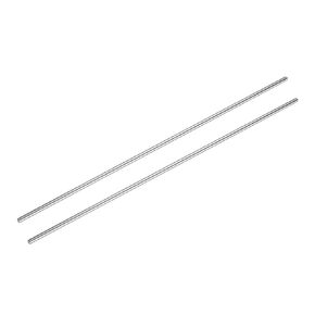uxcell 2 Pcs Linear Motion Rod Shaft Guide 4mm x 331mm (0.157" x 13") Case Hardened Steel Chrome Plated, Metric Linear Rail Rod for 3D Printer, CNC Machine
