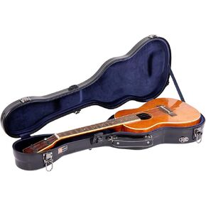 Crossrock 100% Purity Fiberglass Black Baritone Ukulele Case-15mm Thick Padded (CRF1020BUBK)