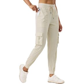 Willit Women's Studio Jogger Cargo Workout Hiking Track Pants Lightweight Athletic Dance Tapered Pants Quick Dry