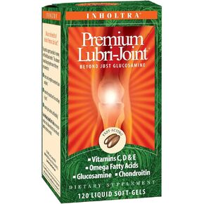 Inholtra Premium Lubri-Joint - 120 Liquid Soft-Gels - with Glucosamine, Chondroitin, Omega Fatty Acids + Vitamins C, D & E - 40 Servings