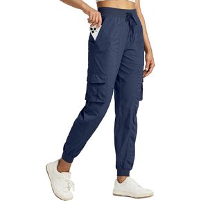 Willit Women's Studio Jogger Cargo Workout Hiking Track Pants Lightweight Athletic Dance Tapered Pants Quick Dry