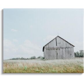 Stupell Industries Lone Countryside House Vast Rural Field Canvas Wall Art, Design by Nathan Larson