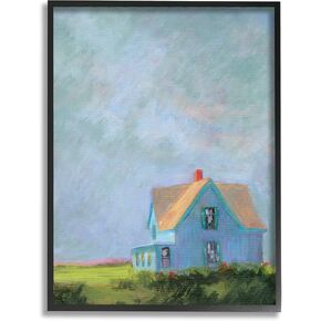 Stupell Industries Distant Rural House Dark Cloudy Sky Framed Wall Art, Design by Sweetwater
