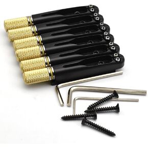 Headless Guitar Bridge 6-String Headless Electric Guitar Bridges (Chrome)