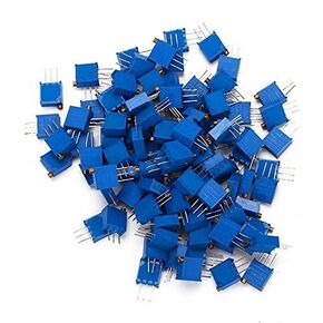 Kalevel 50pcs 100 Ohm Resistor Kit 3296 Potentiometer Assorted Kit 100 Ohm Potentiometer Kit High Precision Cermet Potentiometer Trimpot Trimmer Pot - 100 Ohm(101)