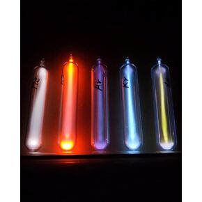 Rare Luminous Gases Element Collection,99.999% Purity,Including Helium,Neon,Argon,Krypton,Xenon,Nitrogen,for Collection,Display,Teaching,Gift,6 Pcs