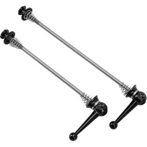 VBESTLIFE Wheel Hub Front and Rear Skewers, 2Pcs Wheel Skewer Aluminum Alloy Quick Release Alloy Rod for Mountain Bikes Road Bikes(Black)