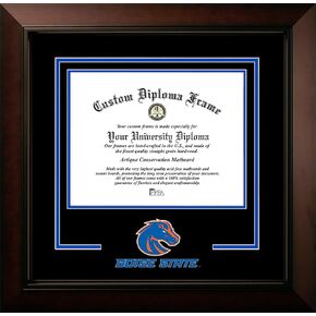 Campus Images Boise State University Broncos 11w x 8.5h Legacy Black Cherry Spirit Logo Diploma Frame
