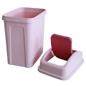 7 Liter / 1.8 Gallon Plastic Trash Can, Small Garbage Can with Swing Lid (Green)
