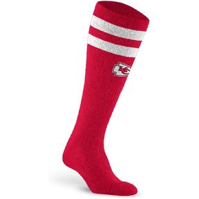 For Bare Feet NFL KANSAS CITY CHIEFS Cozy Feather Compression Varsity Stripe Team Color Small/Medium