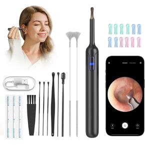 منظف ​​الأذن من BEBIRD مع الكاميرا - منظار الأذن اللاسلكي مع كاميرا HD 1080P ومصابيح LED لإزالة شمع الأذن - أداة إزالة شمع الأذن المرئية مع الصور ومقاطع الفيديو عبر تطبيق BEBIRD المجاني in Kuwait
