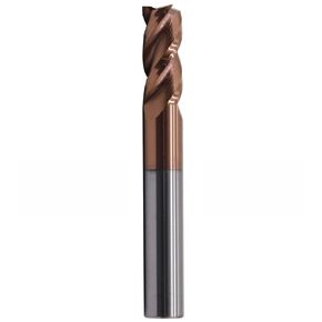 High Performance Solid Carbide End Mill for Aluminum - ZRN Coated, 37 Degree Helix, 3 Flute, 5/16" Cutting Diameter, 5/16" Shank Diameter, 13/16" Length of Cut, 2-1/2" Overall Length, Square End