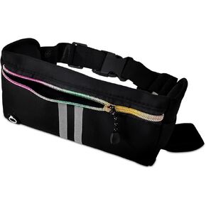 حامل الهاتف للجري، حقيبة الخصر، حزام الركض العاكس، حزام الجيب، متوافق مع iPhone للمشي لمسافات طويلة وركوب الدراجات (أسود) in Kuwait