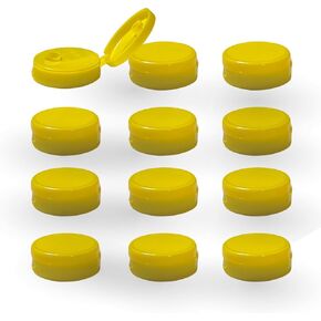 Pinnacle Mercantile Squeeze Bottle Caps - Black Replacement Condiment Caps, 38-400 Fliptop Lid, Dishwasher Safe, Made in USA, BPA Free - Ideal for Squeeze Bottle Lids