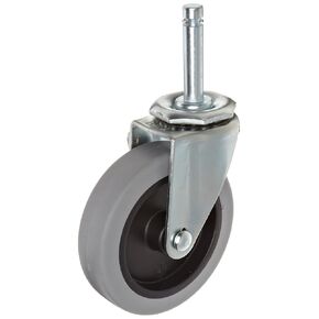 Carlisle Paddles Stem Caster, 4" Wheel Dia, 4-1/2" Wheel Width, 2" Mount Height, brushed_steel (CCSTR203600)