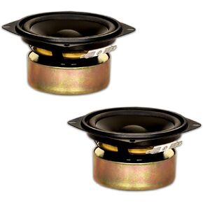 Goldwood Sound, Inc. Stage Subwoofer, Shielded 4" Woofers 70 Watt Each 4ohm Replacement 2 Speaker Set (GW-204/4S-2)