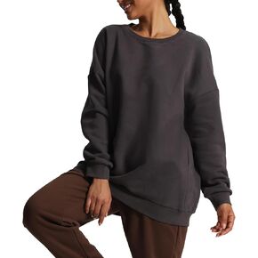 Aoxjox Womens Fleece Classic Crewneck Oversized Cloud Sweatshirt