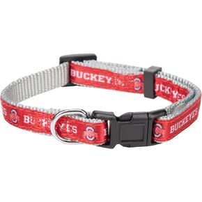 NCAA PET Collar Ohio State Buckeyes Dog Collar, Size Large College Team Collar for Dogs & Cats. A Shiny & Colorful Dog & Cat Collar Licensed by The NCAA