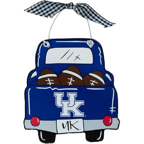 University of Kentucky Wildcats Ceramic Ball Ornament - Team Logo & Nutcracker Design w/Ribbon & Bells by Magnolia Lane - Christmas Decoration, Gift for UK Students, Alumni - for Home, Dorm