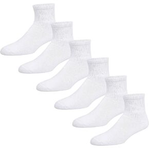 Premium Women’s Soft Breathable Cotton Ankle Socks, Non-Binding & Comfort Diabetic Socks (6 Pairs - Fits Shoe Size 6-10)