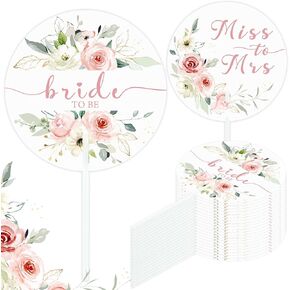 50PCS Wedding Hand Fans Birde to Be Plastic Handheld Wedding Thank You Favor Fans Guest Bulk Miss to Mrs Green Leaves Handheld Wedding Fans for Wedding Ceremony Bridal Shower Party Supplies (Leaves)