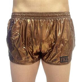 Men's Shiny Metallic Boxer Shorts Elastic Waist Hot Pants Underwear Swimsuit Lounge Underpants Swim Trunks Swimwear
