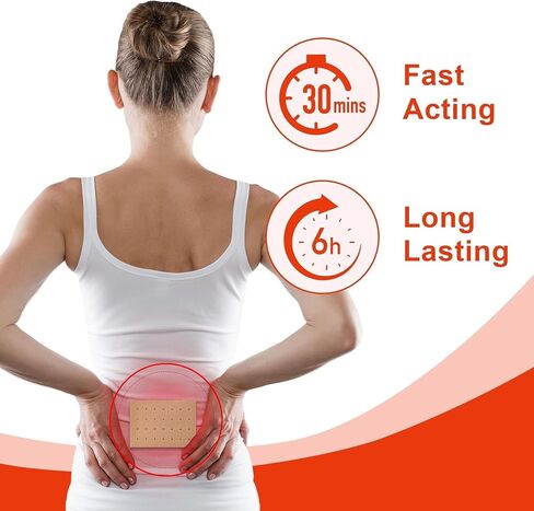 100 قطعة من رقع النمر، رقعة الفلفل الحار الصينية النمر الأحمر الساخن مقاس XL كبيرة الحجم، رقع كابسيسين فائقة القوة لمفاصل العضلات في الركبة والكتف والرقبة، 4.7 بوصة × 7 بوصة in Kuwait