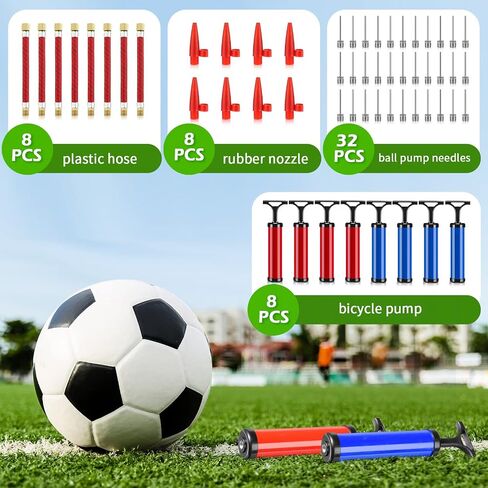 Chumia 8 Sets Ball Pumps Air Pump Bulk for Balls with Needle, Nozzle, Extension Hose Sports Ball Tool for Soccer Basketball Football Volleyball in Saudi Arabia