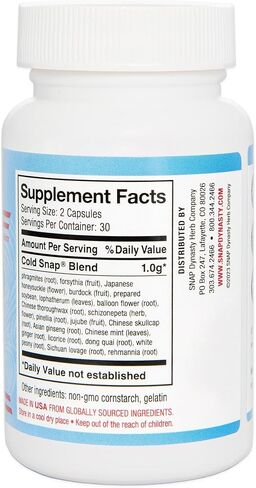 Cold Snap Herbal Supplement for Immune Support (120 Capsules) in Saudi Arabia