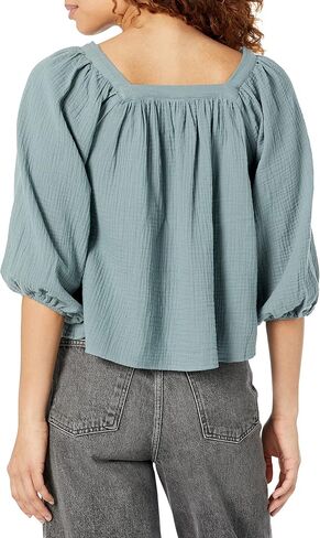 UNIONBAY Women's Square Neck Crinkle Gauze Top in Saudi Arabia