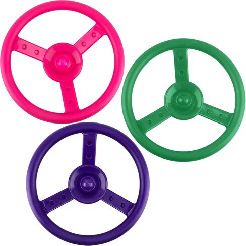 3 Pack Playground Steering Wheel Swingset Playset Wheel Toys Plastic Steering Wheel for Kids Outdoor Backyard Playhouse Treehouse (Color Set 1) in Saudi Arabia
