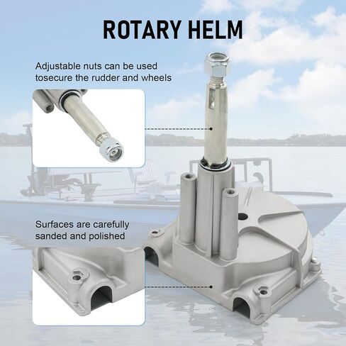 Boat Steering System, Outboard Steering System Kit With 10Ft Boat Steering Cable, 13.5 Inch Steering Wheel in Saudi Arabia