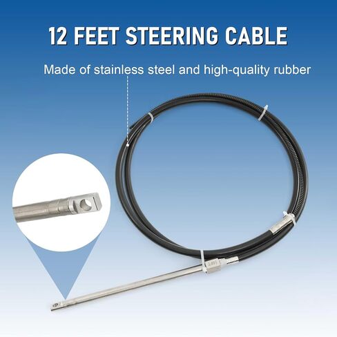 Boat Steering System, Outboard Steering System Kit With 10Ft Boat Steering Cable, 13.5 Inch Steering Wheel in Saudi Arabia