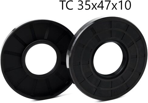 XIKE قطعتان من ختم الزيت، أختام الشفاه TC 36 مم × 47 مم × 7 مم غطاء مطاطي من النتريل شفة مزدوجة مع زنبرك، ختم عمود الزيت مناسب لعمود التحمل in Saudi Arabia