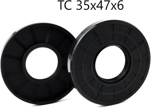 XIKE قطعتان من ختم الزيت، أختام الشفاه TC 36 مم × 47 مم × 7 مم غطاء مطاطي من النتريل شفة مزدوجة مع زنبرك، ختم عمود الزيت مناسب لعمود التحمل in Saudi Arabia