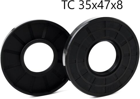 XIKE قطعتان من ختم الزيت، أختام الشفاه TC 36 مم × 47 مم × 7 مم غطاء مطاطي من النتريل شفة مزدوجة مع زنبرك، ختم عمود الزيت مناسب لعمود التحمل in Saudi Arabia