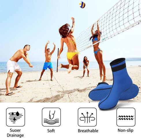 RTDEP Neoprene Socks, 3MM Water Socks, Diving Socks for Women Men,Water Resistant Wetsuit Socks,Wetsuit Boots Sand Socks in Kuwait