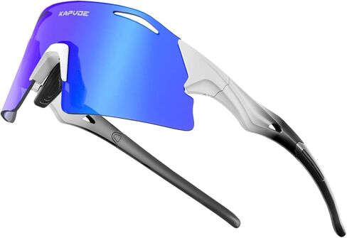 نظارات ركوب الدراجات المستقطبة من KAPVOE مع 3 عدسات قابلة للتبديل، نظارات شمسية رياضية لركوب الدراجات والبيسبول والجولف للرجال والنساء in Kuwait