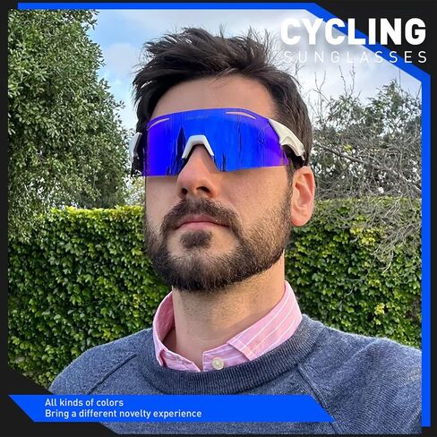 نظارات ركوب الدراجات المستقطبة من KAPVOE مع 3 عدسات قابلة للتبديل، نظارات شمسية رياضية لركوب الدراجات والبيسبول والجولف للرجال والنساء in Kuwait