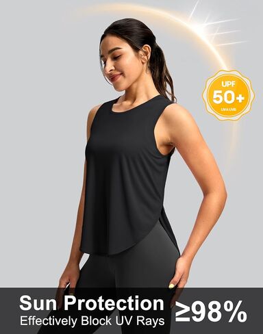 Soothfeel المرأة تجريب تانك القمم Racerback أكمام تشغيل التنس قميص فضفاض صالح الرياضة الصالة الرياضية ممارسة اليوغا رياضية أعلى in Saudi Arabia
