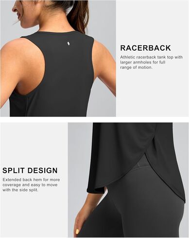 Soothfeel المرأة تجريب تانك القمم Racerback أكمام تشغيل التنس قميص فضفاض صالح الرياضة الصالة الرياضية ممارسة اليوغا رياضية أعلى in Saudi Arabia