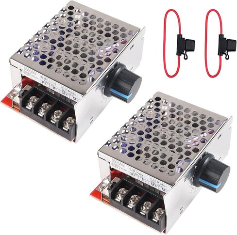 2Pcs DC 7-70V PWM Motor Speed Controller 30A Switch Control Adjustable 12V 24V 36V 48V PWM Motor Speed Regulator with 2Pcs 30A Amp Fuse in Saudi Arabia