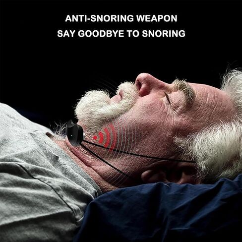 Smart Snore Stopper Device, USB Electronic Smart Anti Snoring Circle Throat Snoring Sleep Aid, Ergonomics and Easy to Use Anti Snoring Device for Man and Women in Saudi Arabia