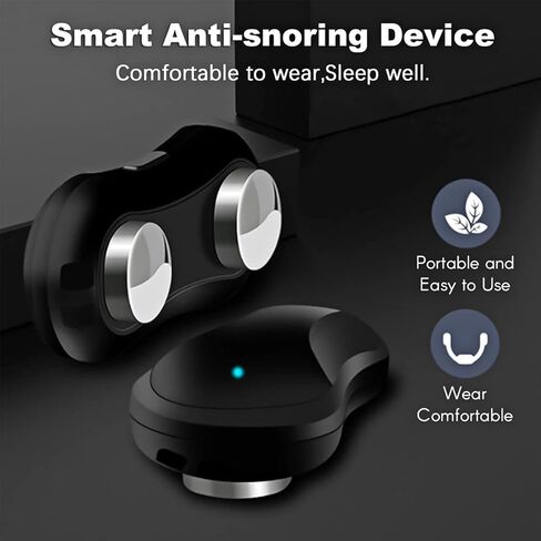 Smart Snore Stopper Device, USB Electronic Smart Anti Snoring Circle Throat Snoring Sleep Aid, Ergonomics and Easy to Use Anti Snoring Device for Man and Women in Saudi Arabia
