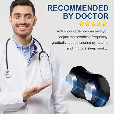 Smart Snore Stopper Device, USB Electronic Smart Anti Snoring Circle Throat Snoring Sleep Aid, Ergonomics and Easy to Use Anti Snoring Device for Man and Women in Saudi Arabia